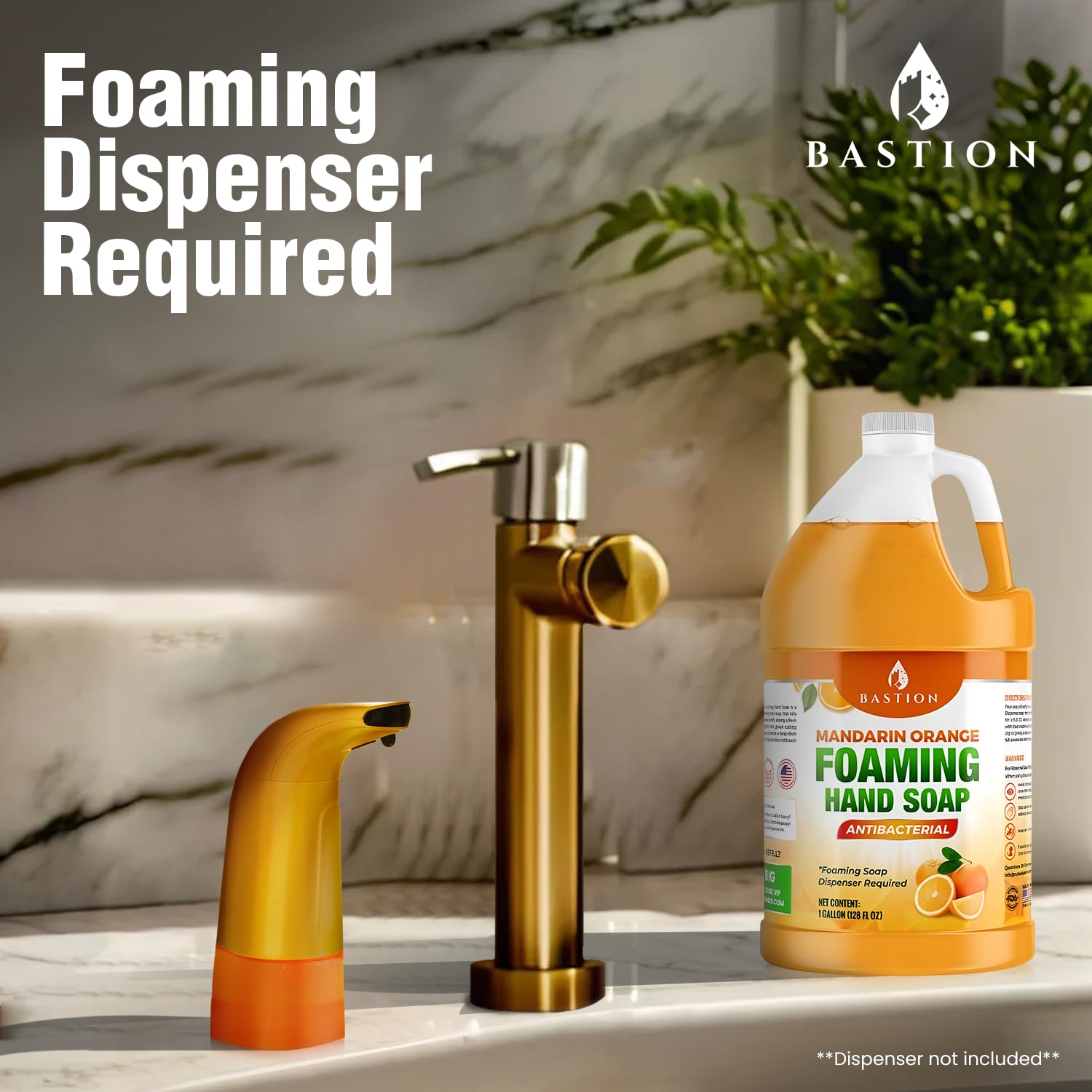 Made-in-USA Bastion label emphasizes domestic production and quality.
