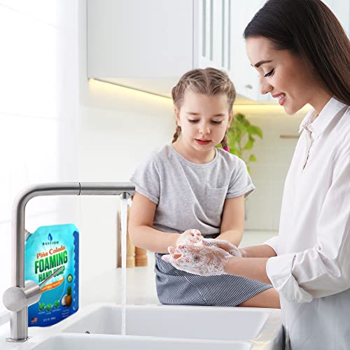 Bastion Pina Colada scent hand wash application shows tropical aroma during use