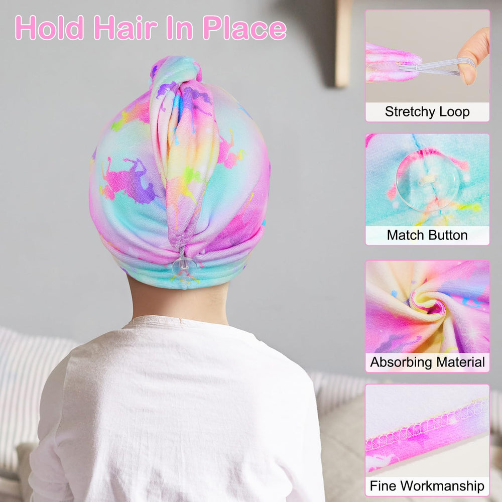 Basumee towel wrap measures 23.9 by 9.4 inches for most heads.