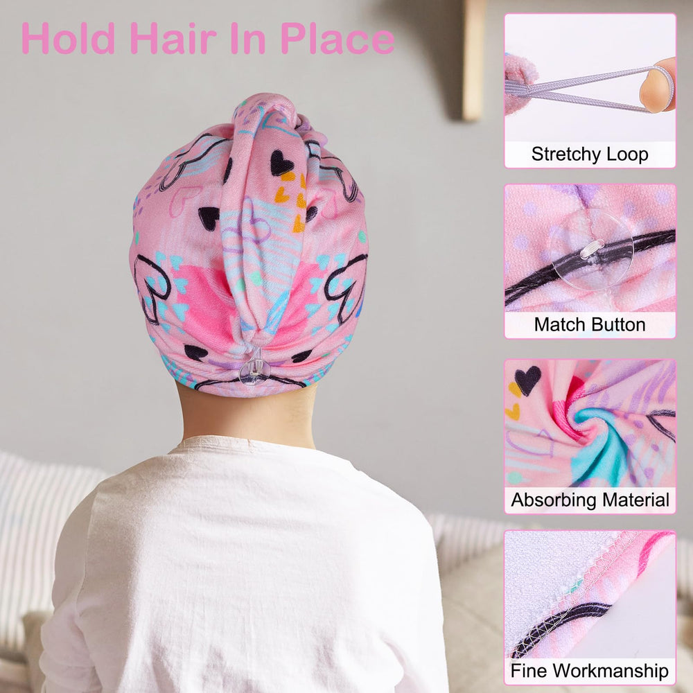 Basumee towel wrap measures 23.9 by 9.4 inches for many hair types