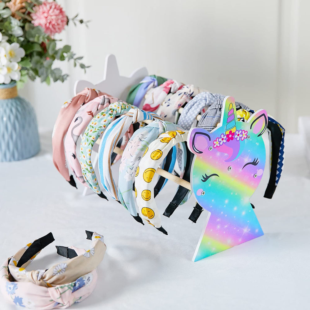 Basumee headband display assembly showing easy setup and space-saving design