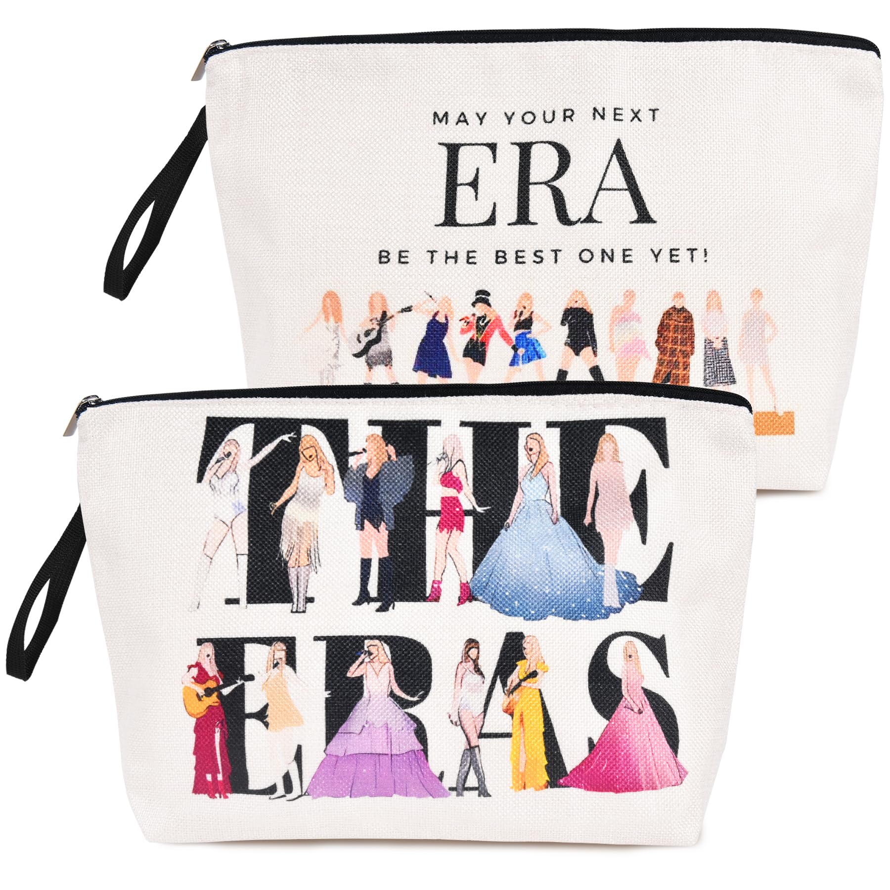 basuwu makeup bag front print, concert-ready cosmetics organizer