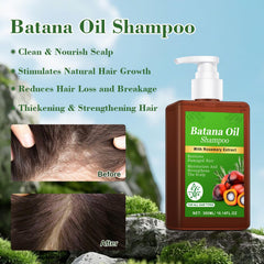 Batana Oil Shampoo with rosemary leaves evokes natural, soothing hair care.