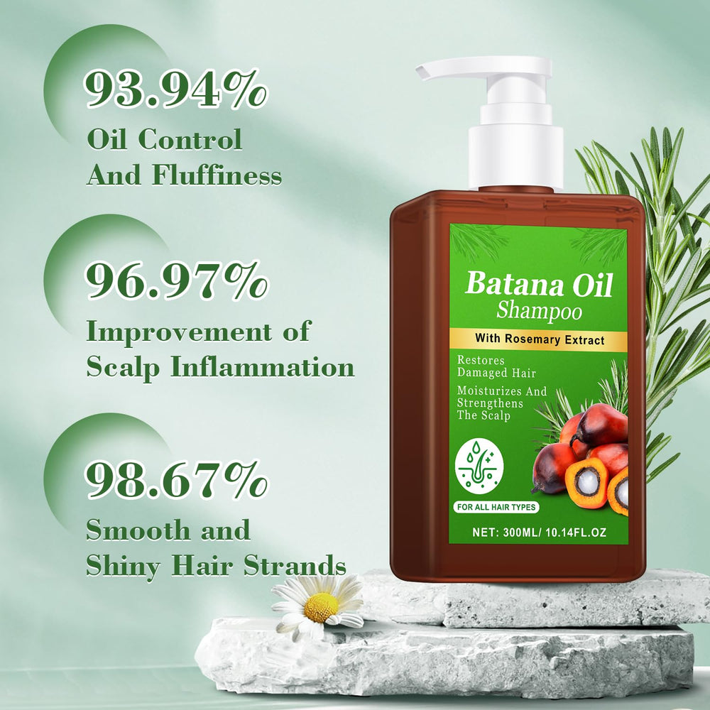 Batana Oil Shampoo creates shiny, frizz-controlled hair without heaviness.