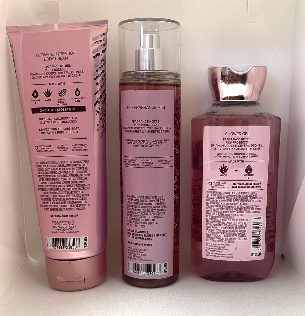 Bath & Body Works A Thousand Wishes fragrance mist bottle—long-lasting scent for layering