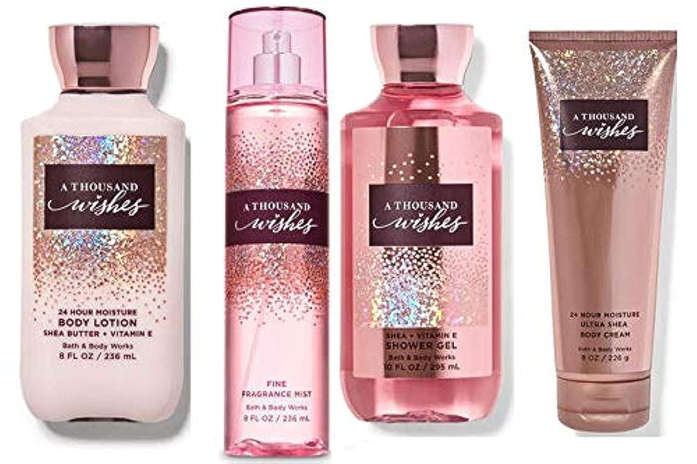 Bath and Body Works A Thousand Wishes gift set offers full-size pampering and scent layering.