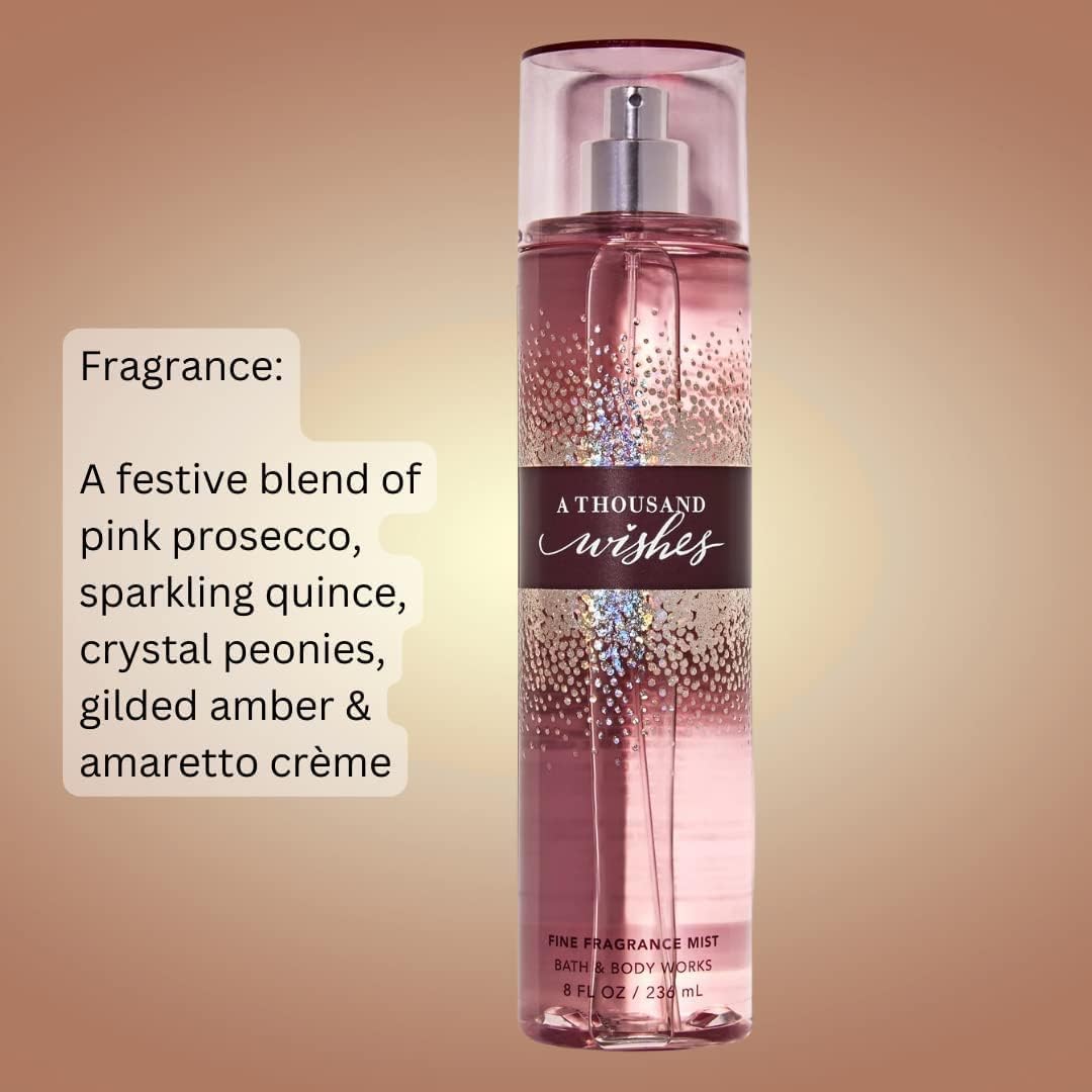 Bath & Body Works A Thousand Wishes spritz-application enables a quick, fresh burst for any occasion.