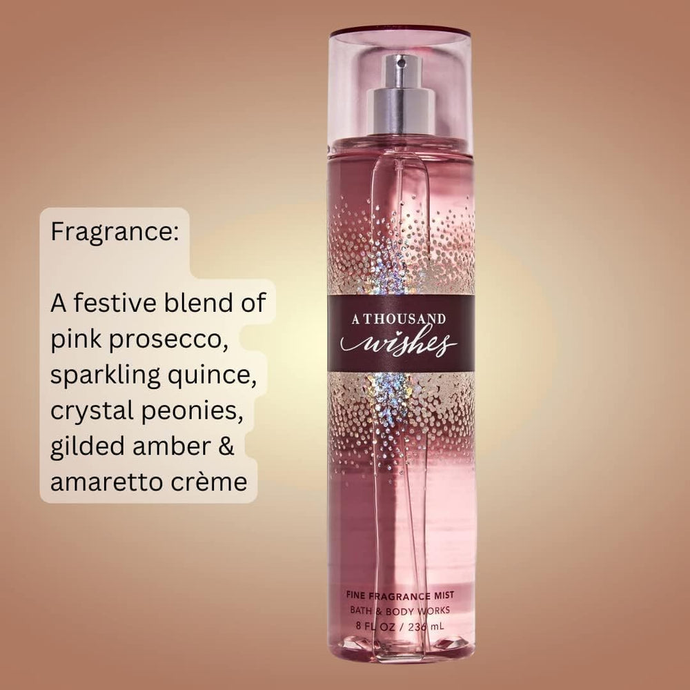 Bath & Body Works A Thousand Wishes spritz-application enables a quick, fresh burst for any occasion.