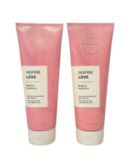 Bath and Body Works Aromatherapy Love Rose Vanilla two-pack body cream providing deep hydration.