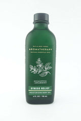 Bath & Body Works Aromatherapy Moisturizing Body Oil bottle with calming eucalyptus spearmint scent
