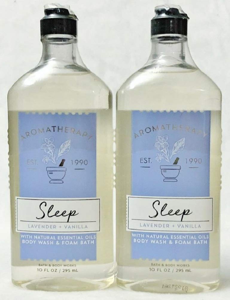 Bath and Body Works Aromatherapy Sleep Lavender Vanilla bottle for a calming routine