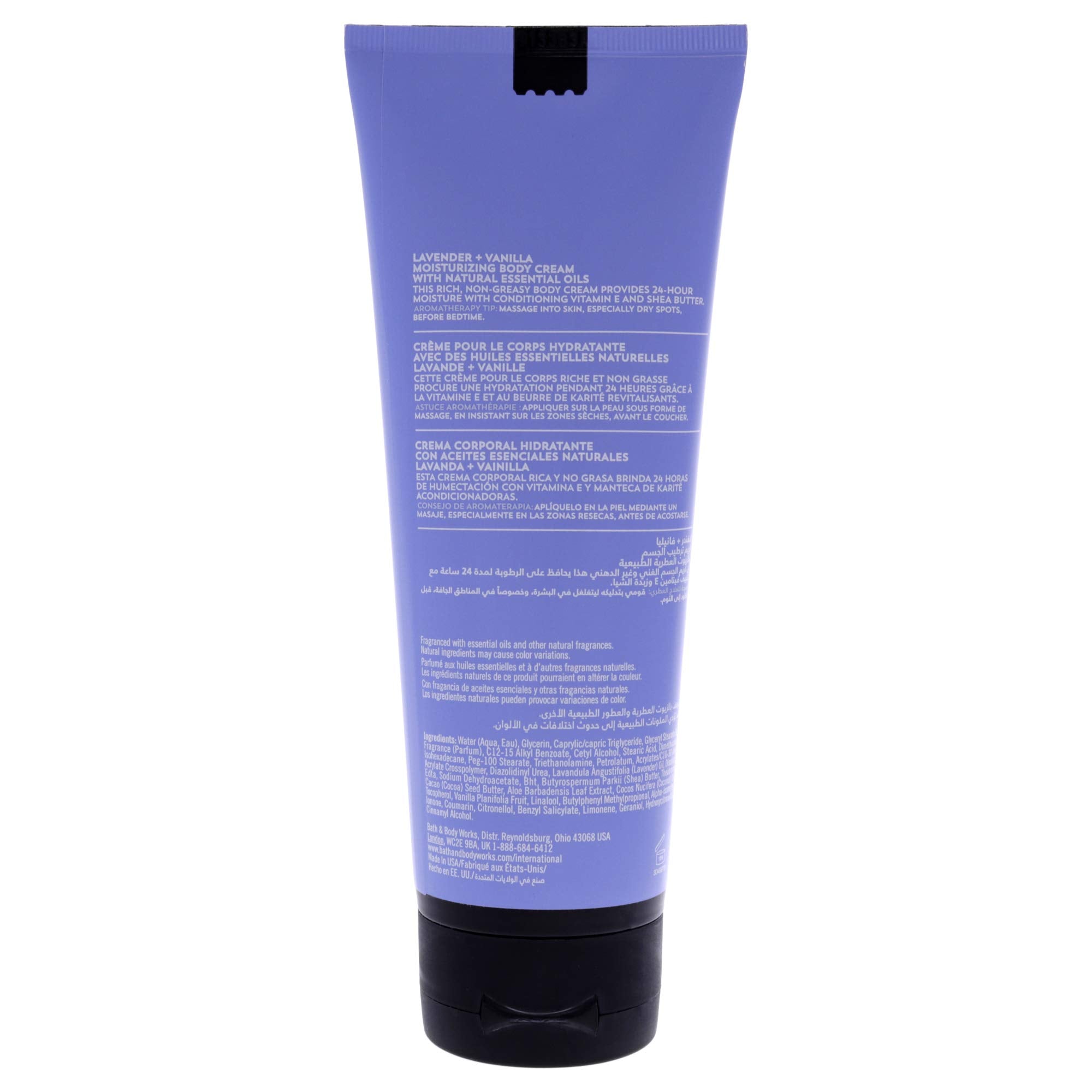 Bath & Body Works Aromatherapy Sleep bottle with lavender-vanilla label for relaxing bedtime moisturizer.