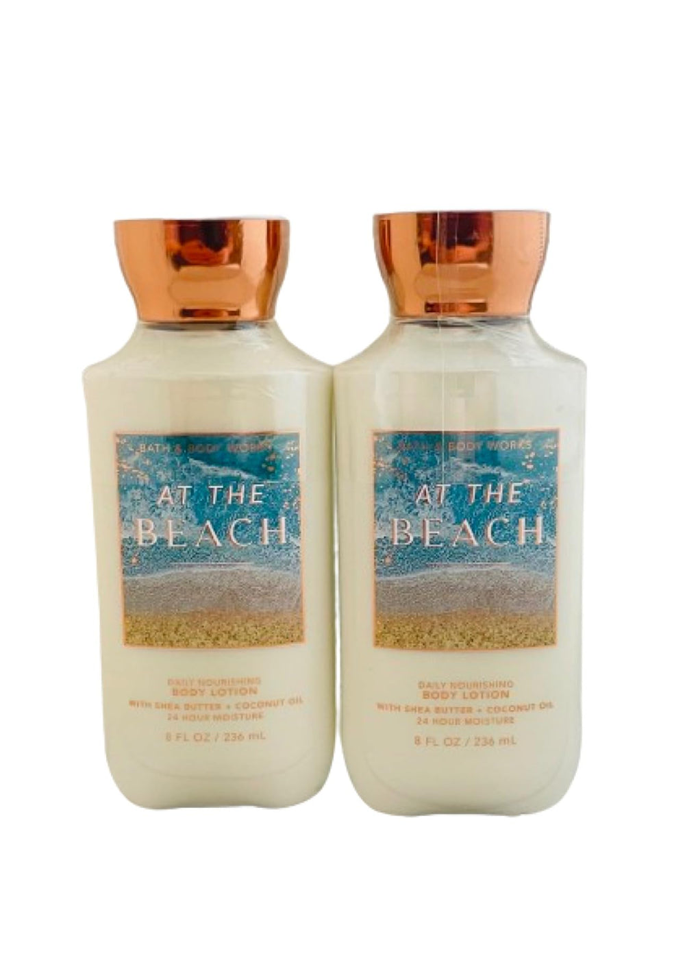 Bath & Body Works At The Beach two-pack lotion bottles for lasting moisture
