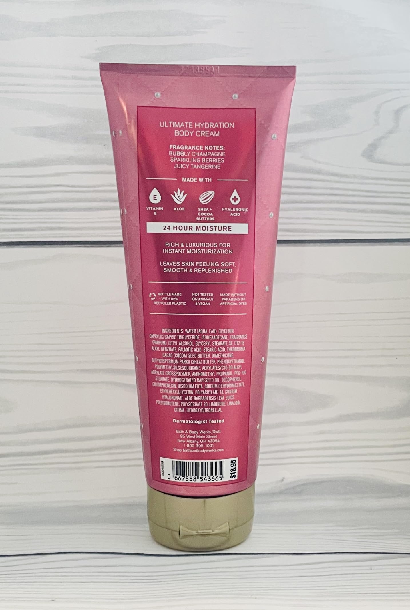 Bath and Body Works Champagne Toast cream texture closeup highlighting instant moisturization