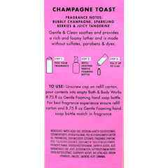 Bath & Body Works Champagne Toast foam close-up highlights creamy lather and soft hands