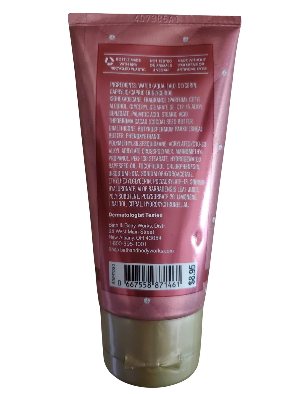 Bath & Body Works Champagne Toast travel-size cream bottle with sparkling fragrance