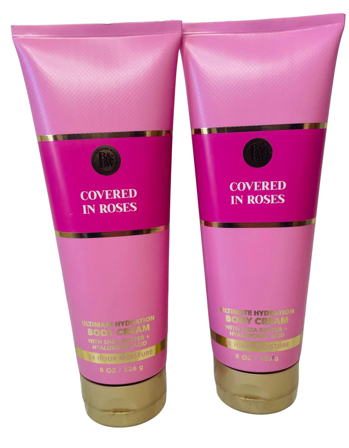 Bath & Body Works Covered in Roses cream jar showing rich hydration for soft skin