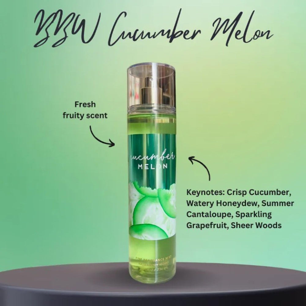Bath and Body Works cucumber melon fragrance mist splash spray mechanism enables fast aroma boost