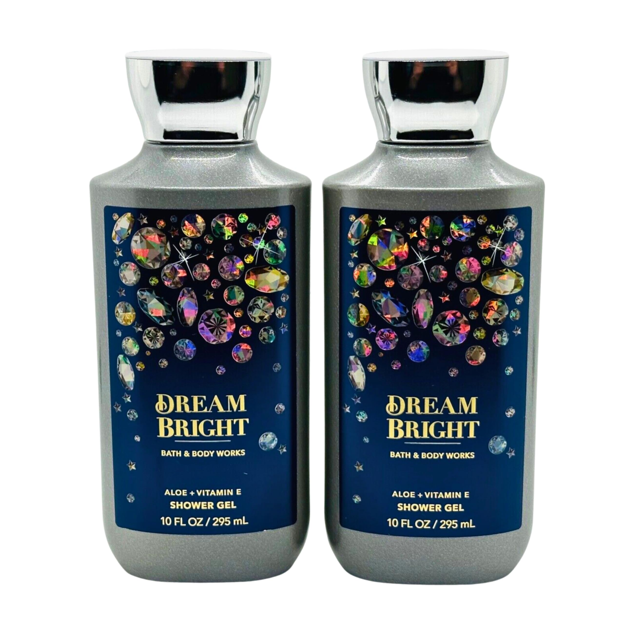 Bath & Body Works Dream Bright Shower Gel bottles offer moisturizing cleanse with Pro Vitamin B5 and aloe.