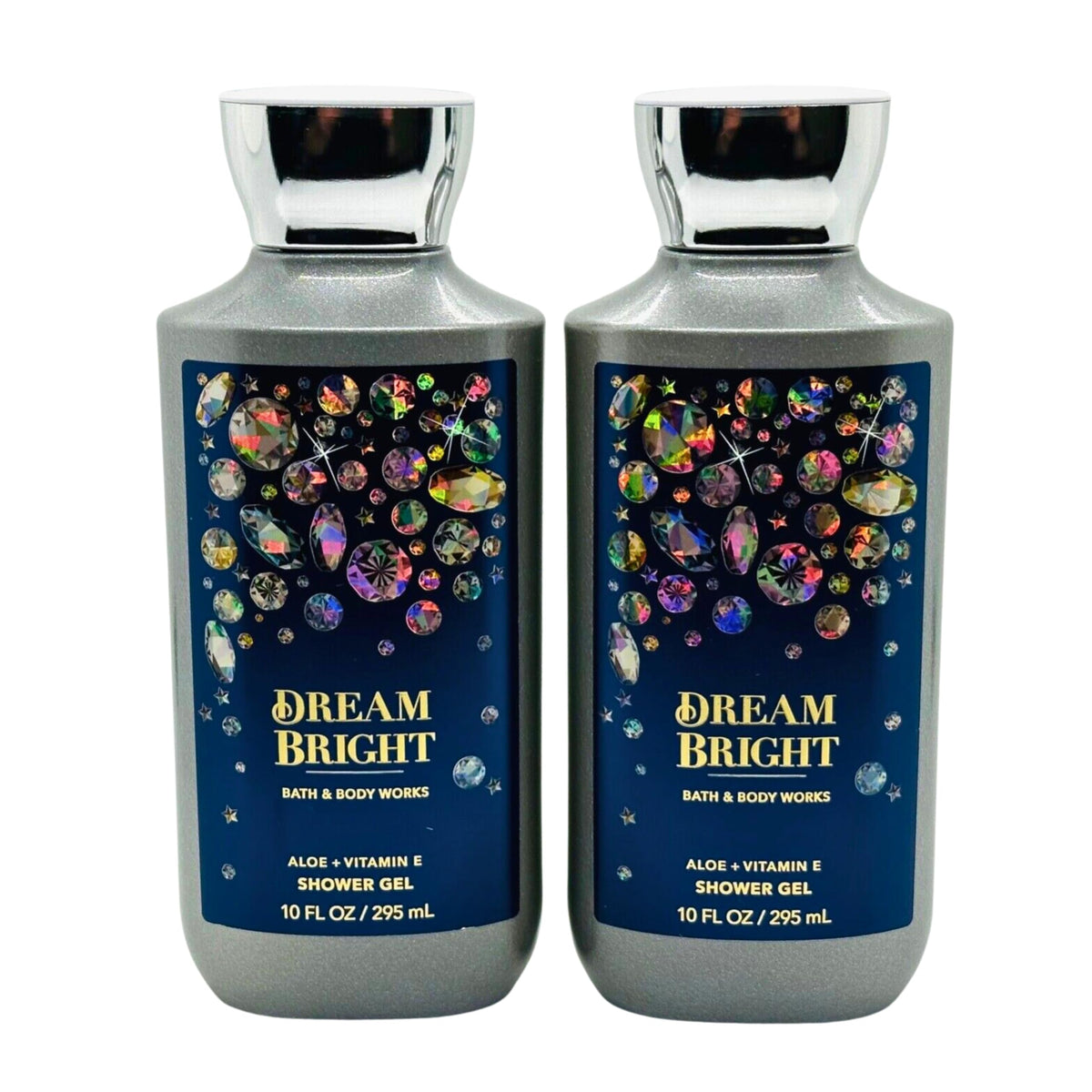 Bath & Body Works Dream Bright Shower Gel bottles offer moisturizing cleanse with Pro Vitamin B5 and aloe.