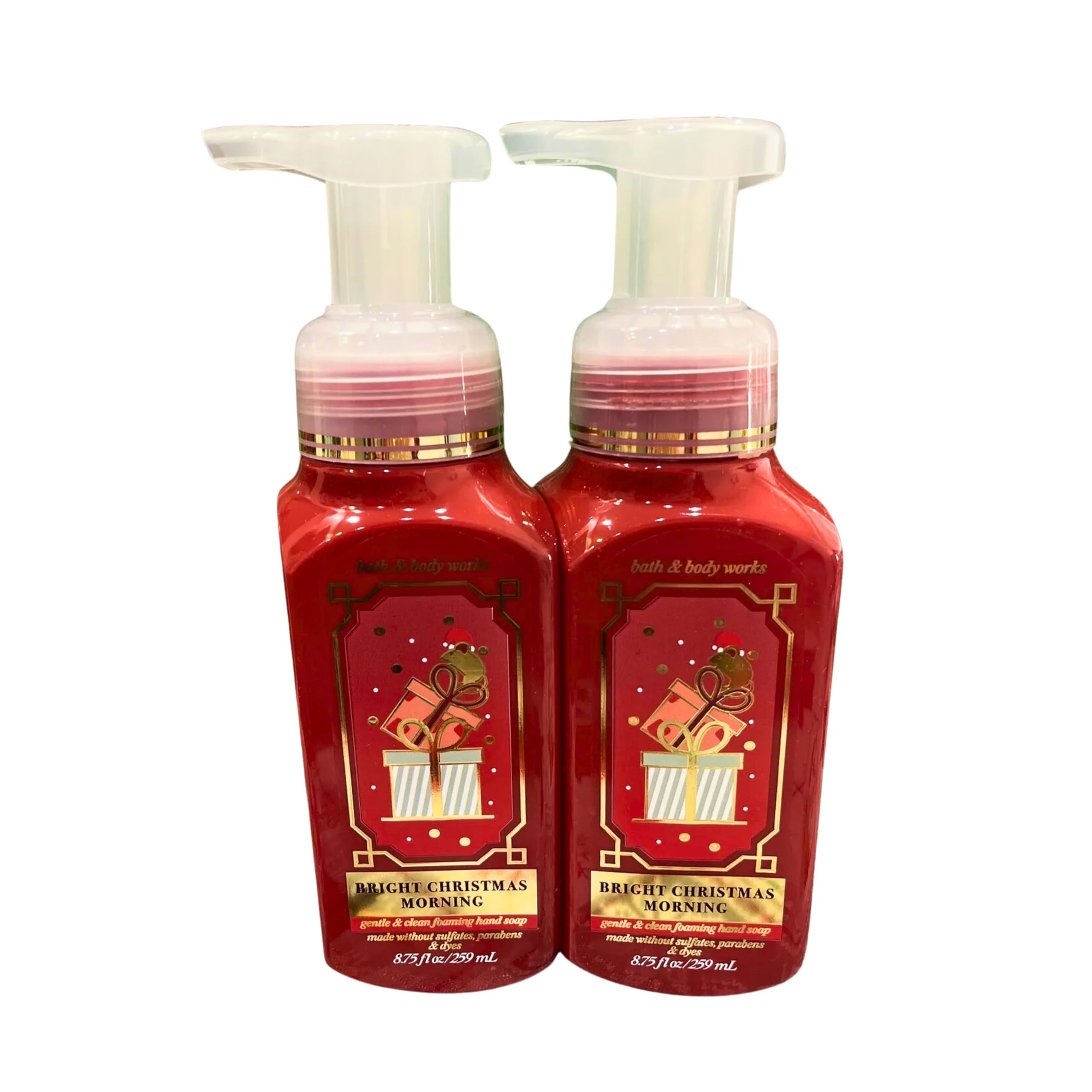 Bath & Body Works foaming hand soap Bright Christmas Morning set of two bottles for daily cleansing