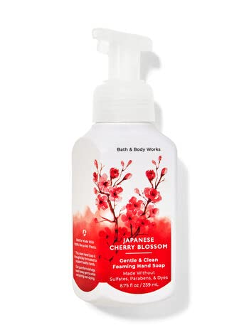 Bath & Body Works Peach Bellini foaming soap; juicy fruit aroma enhances routine