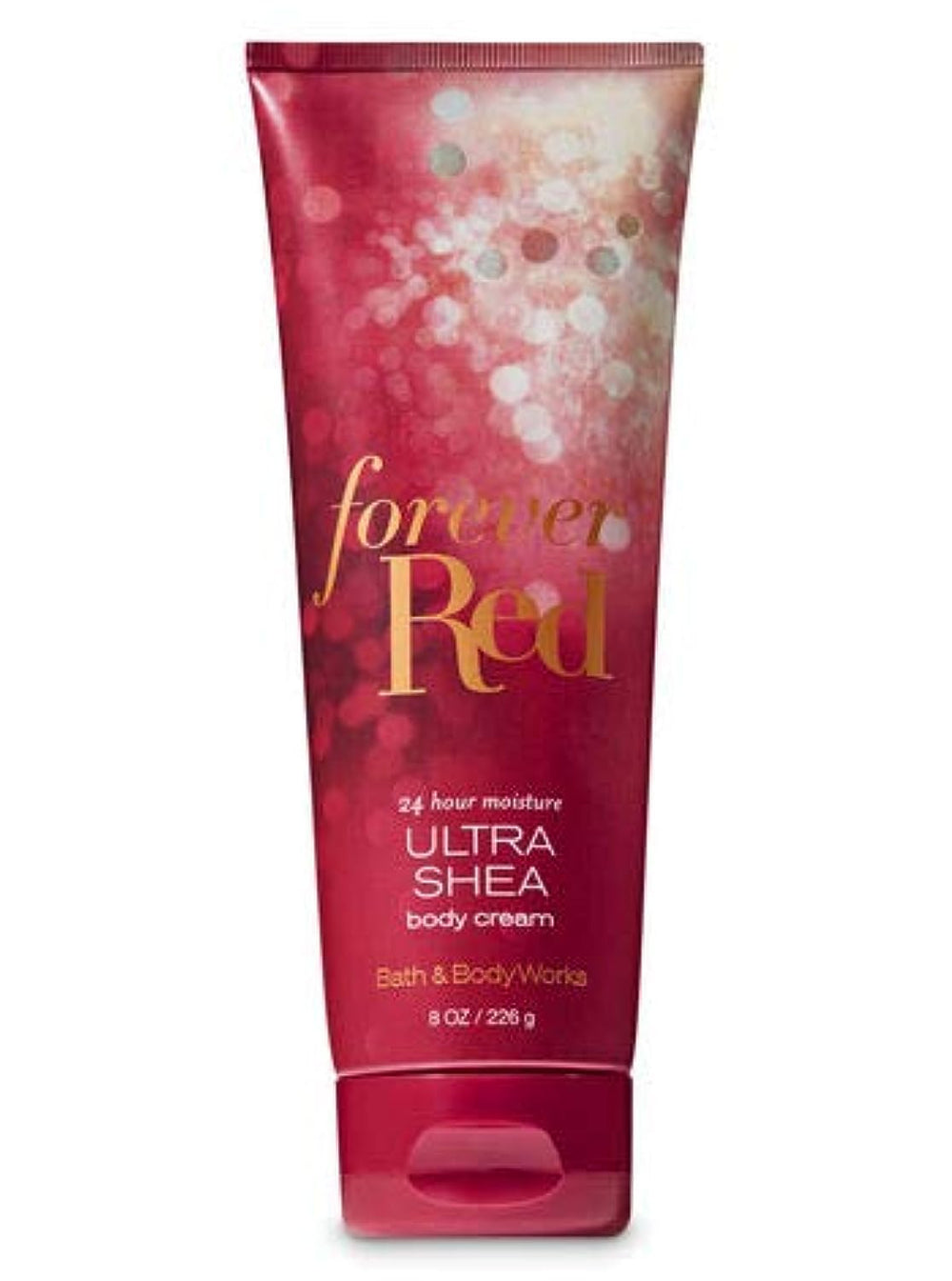 Bath & Body Works Forever Red Luxury Body Cream 8oz bottle provides deep moisture and timeless scent.