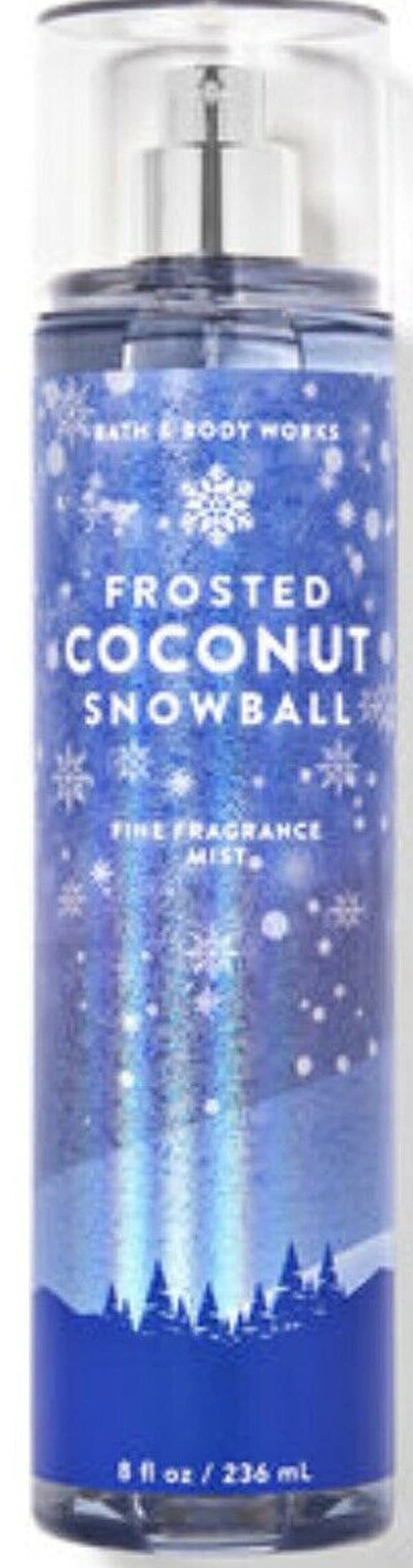 Bath & Body Works Frosted Coconut Snowball bottle—daily-wear fragrance for light refreshment.
