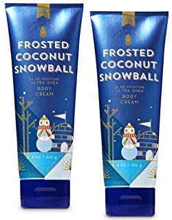 Bath & Body Works Frosted Coconut Snowball Ultra Shea 2-Pack bottle showcases creamy moisturizing formula.
