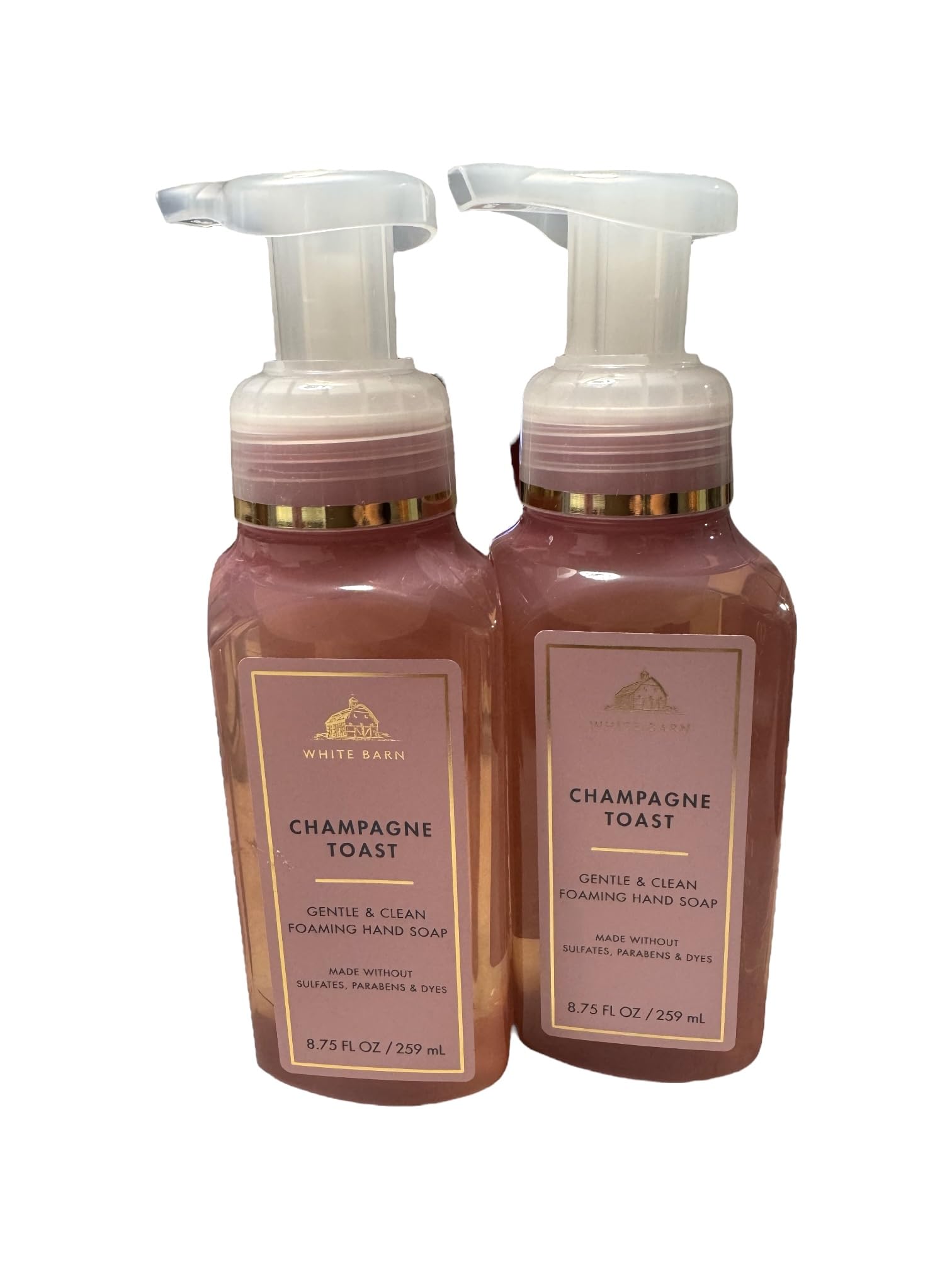 Bath & Body Works Gentle Foaming Hand Soap Champagne Toast creamy lather for soft hands.