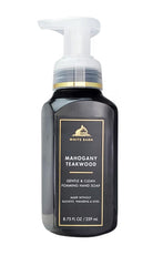 Bath & Body Works Gentle Foaming Hand Soap Mahogany Teakwood bottle delivers rich foam and warm fragrance.