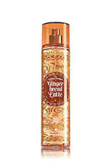 Bath & Body Works Gingerbread Latte fragrance mist ingredients-closeup, warm spice notes highlighted.