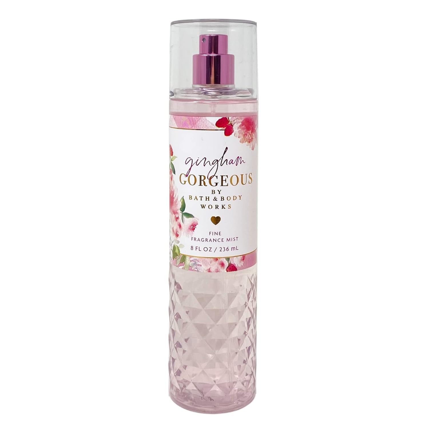 Bath & Body Works Gingham Gorgeous bottle pump enables easy, light fragrance for everyday freshness.