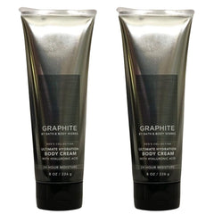 Bath & Body Works Graphite cream bottle with sage, bergamot and leather scent for daily moisture.