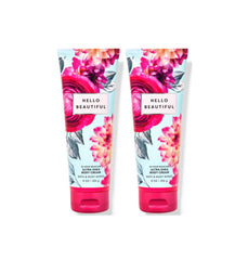 Bath and Body Works Hello Beautiful Ultimate Hydration Gift Set with twin tubes for daily moisture and fragrance.