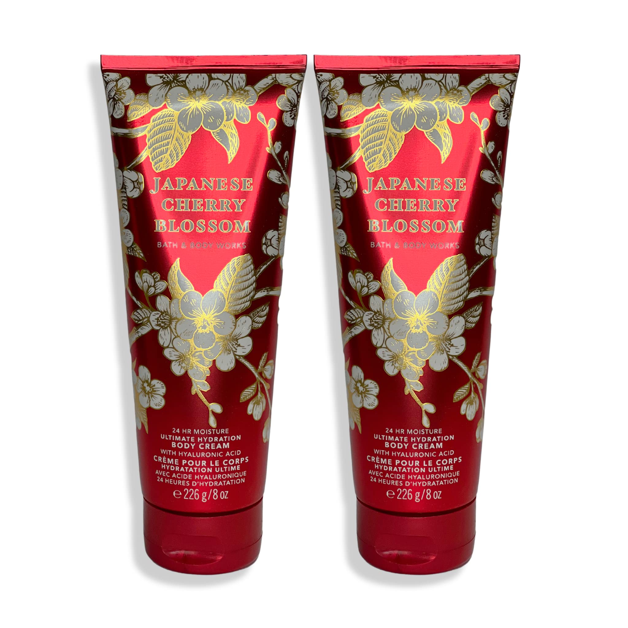 Bath & Body Works Japanese Cherry Blossom body cream jar front view for hydrated skin.