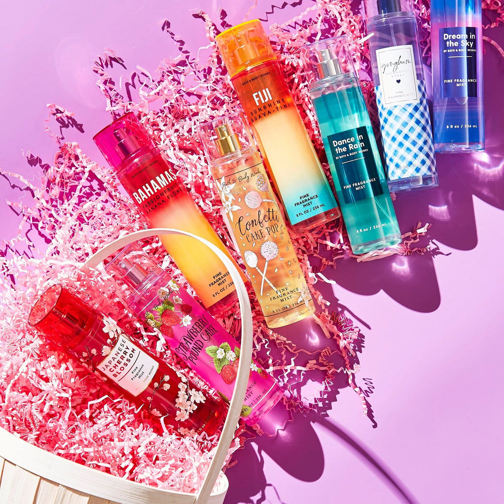 Bath & Body Works Japanese Cherry Blossom scent notes visual celebrating bouquet-like floral profile.