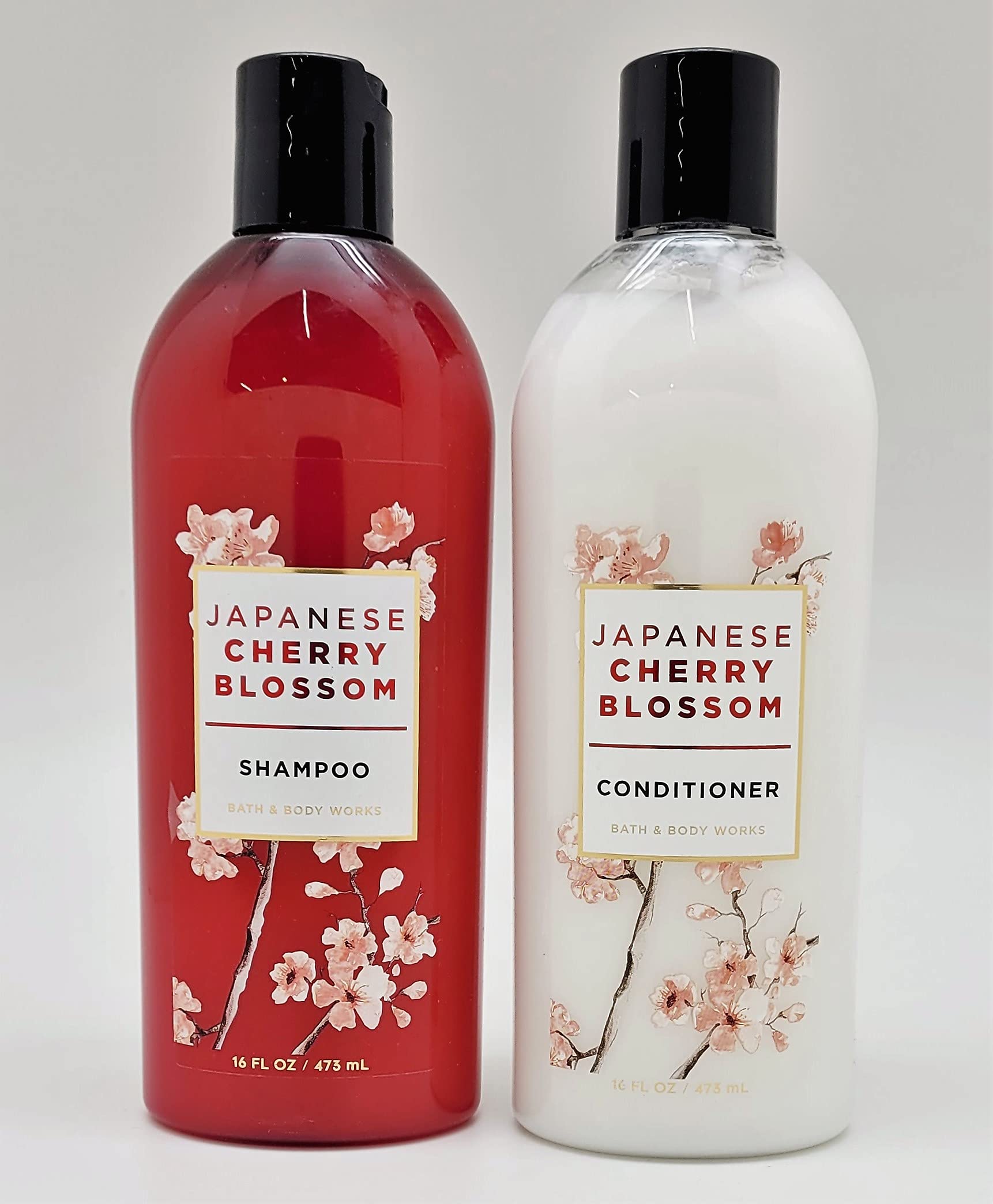 Bath and Body Works Japanese Cherry Blossom shampoo bottle for refreshing cleanse and floral scent.