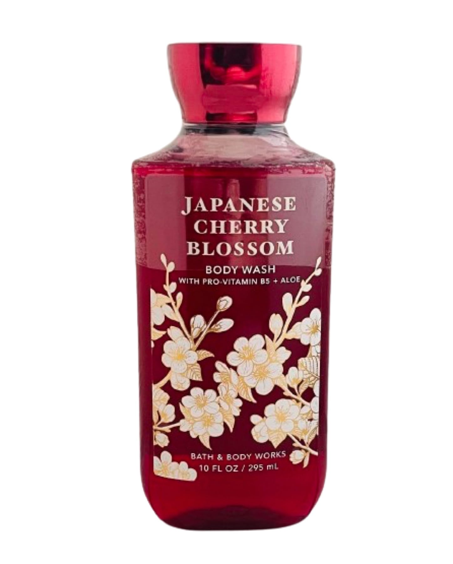 Bath & Body Works Japanese Cherry Blossom Shower Gel bottle for hydrating cleanse and fragrance.