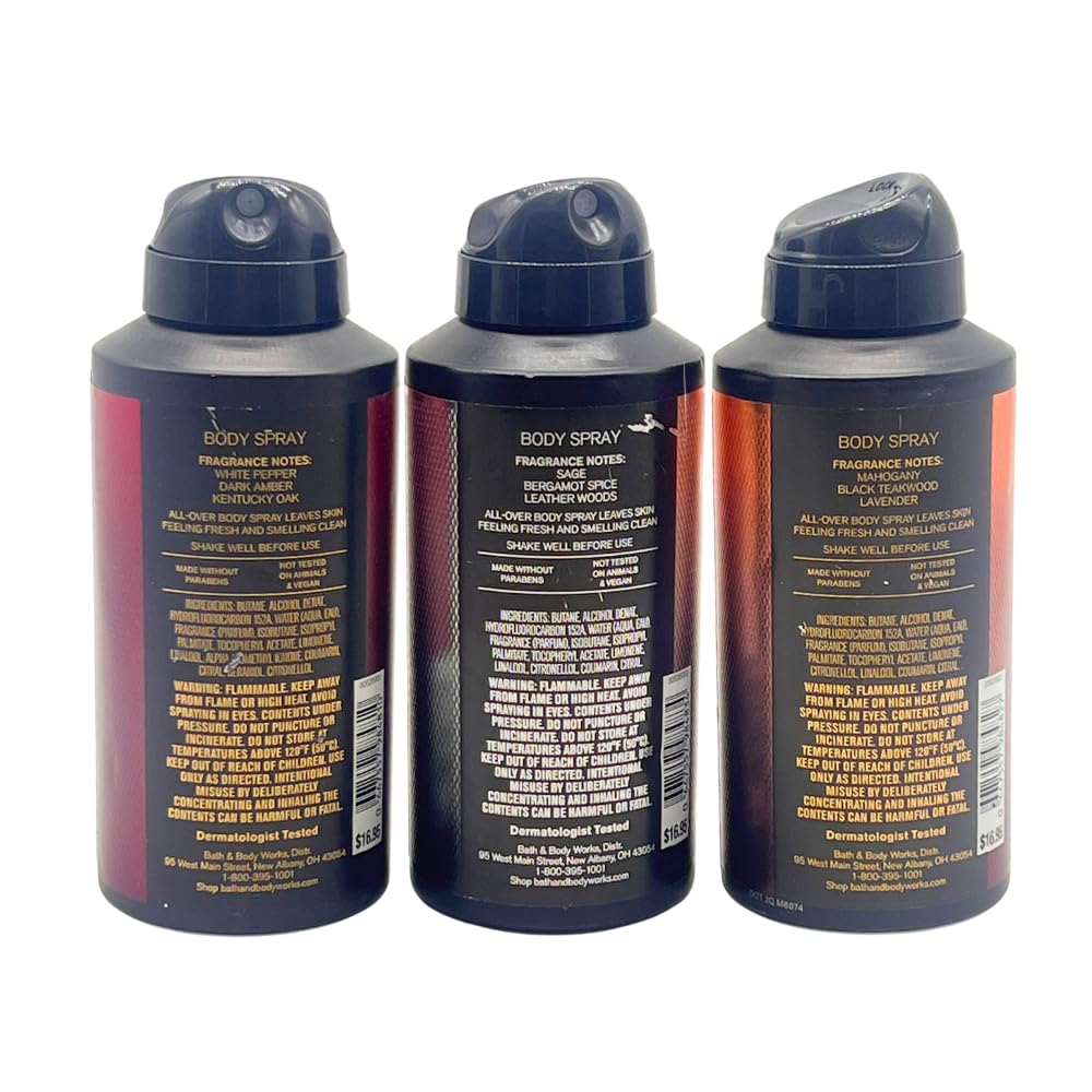 Bath & Body Works men's collection 3-piece gift set on white background, gift-ready.