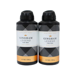 Bath & Body Works Gingham Legend gift-set close-up with red bow for holiday gifting