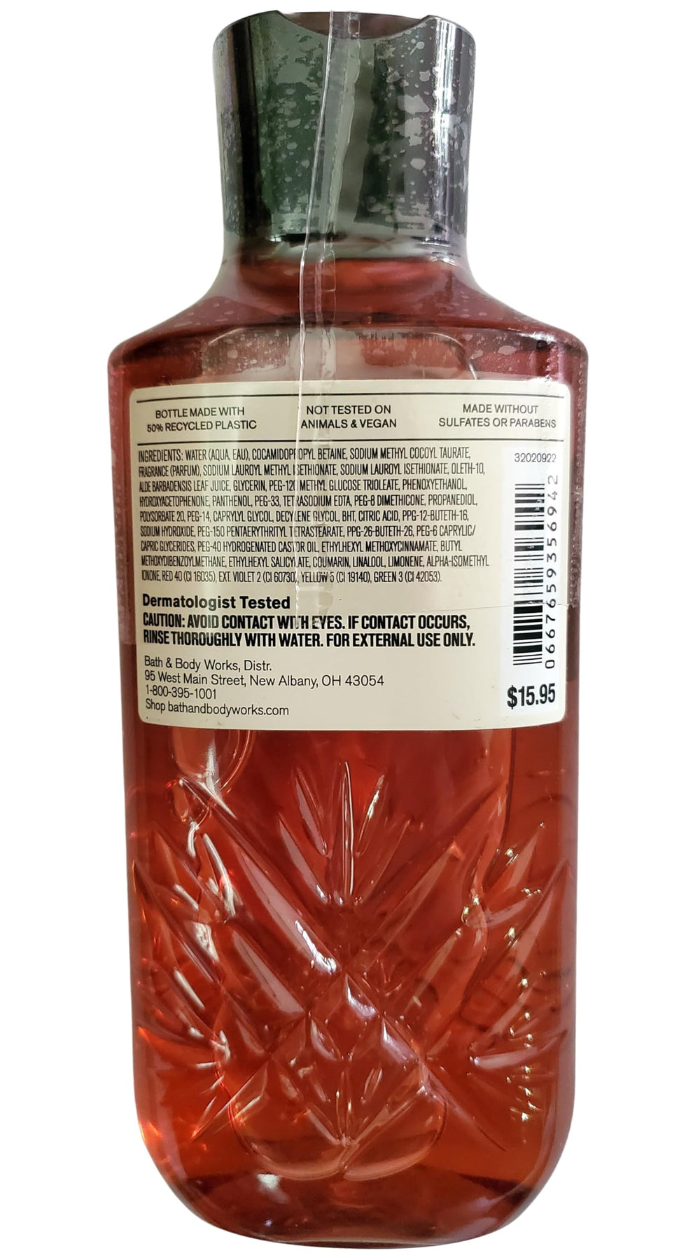 Bath & Body Works Men's Whiskey Toast body wash pour captures citrus-woody scent in shower