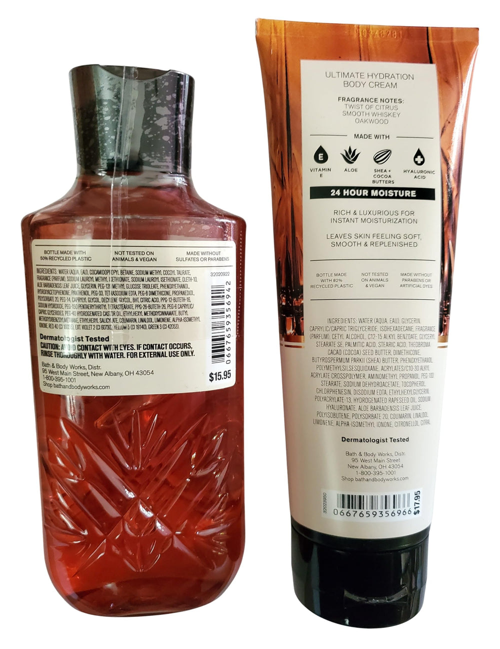 Bath & Body Works Men's Whiskey Toast bottle side showing masculine packaging