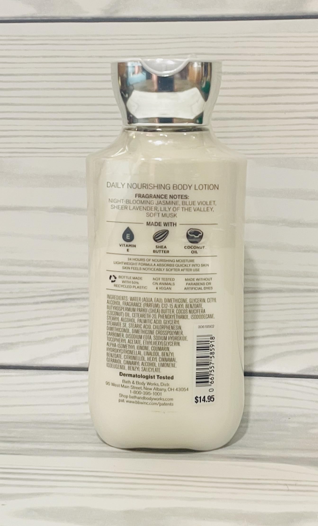 Bath and Body Works Moonlight Path 8oz lotion bottles provide gentle hydration and scent.