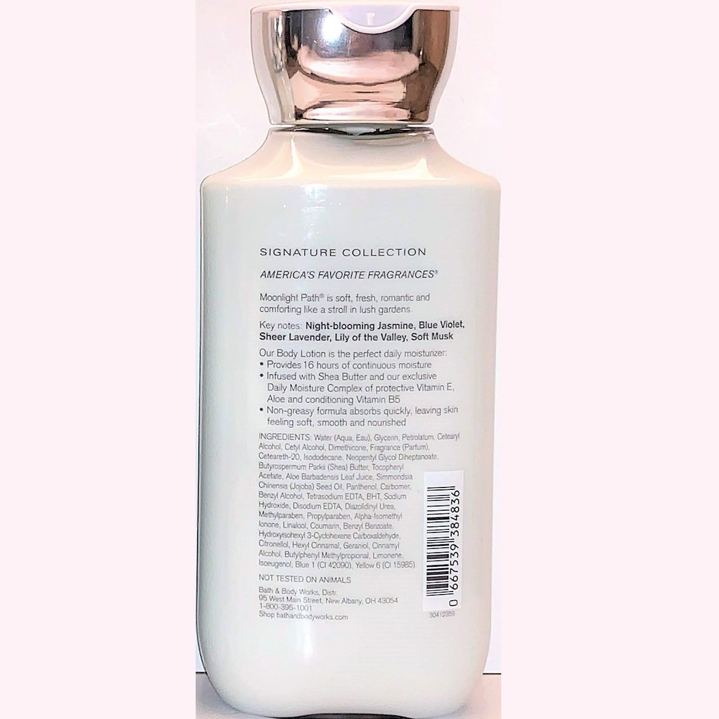 Moonlight Path lotion ingredients image highlighting shea butter and coconut oil nourishment
