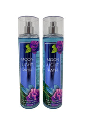 Bath and Body Works Moonlight Path Mist bottle pour for garden-inspired fragrance.