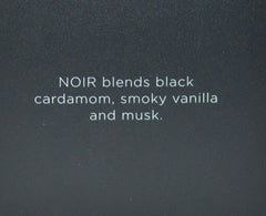 Bath & Body Works Noir men's cologne notes include black cardamom and smoky vanilla for evenings.