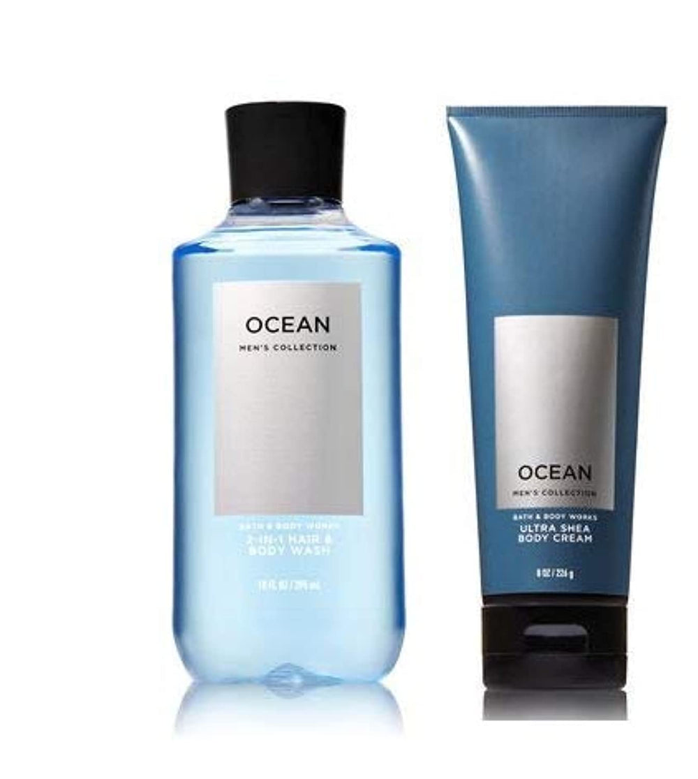 Bath & Body Works Ocean 2-in-1 hair and body wash 10oz bottle for simple, efficient cleansing