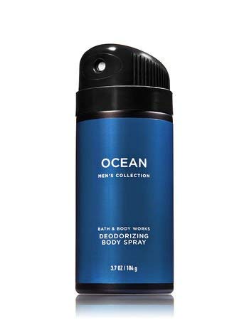 Bath & Body Works Ocean deodorizing body spray bottle for daily refreshment and coastal scent.