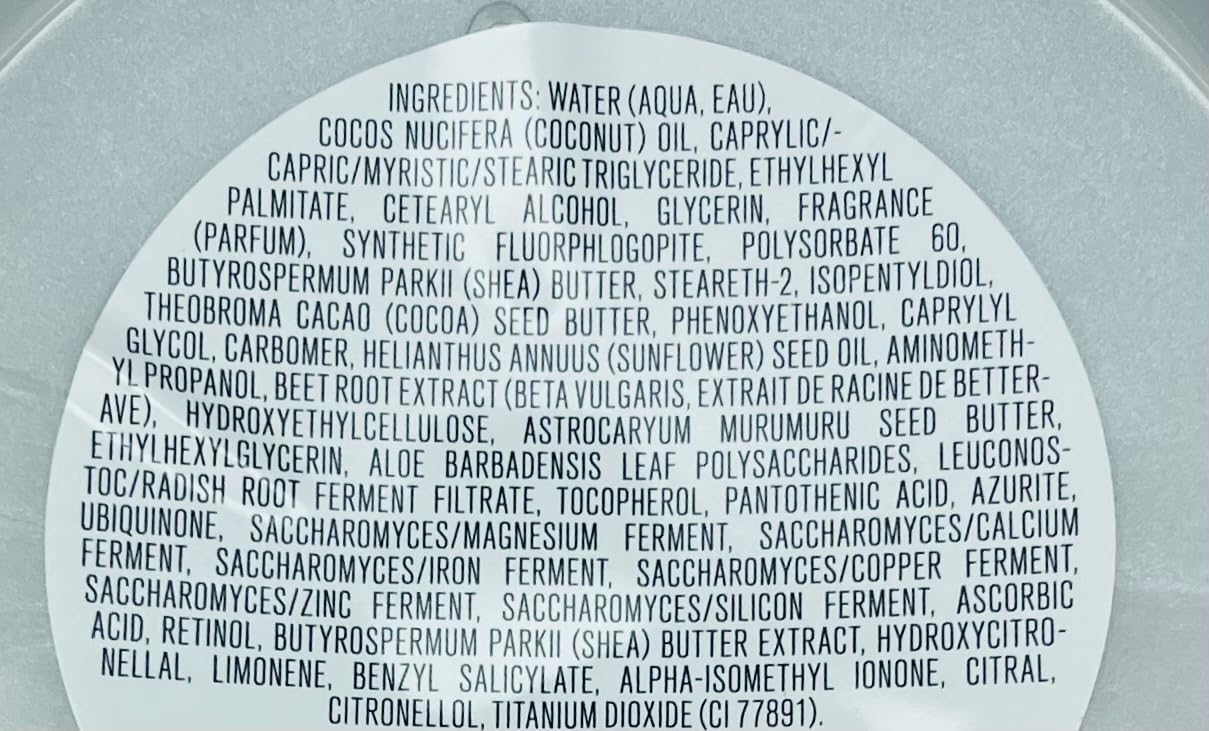 Bath & Body Works Platinum Whipped Body Butter application rub demonstrates easy, quick absorption.